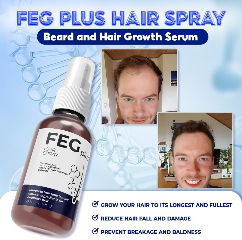 FEG PLUS Minoxidil Hair & Beard Growth Serum (50ml),