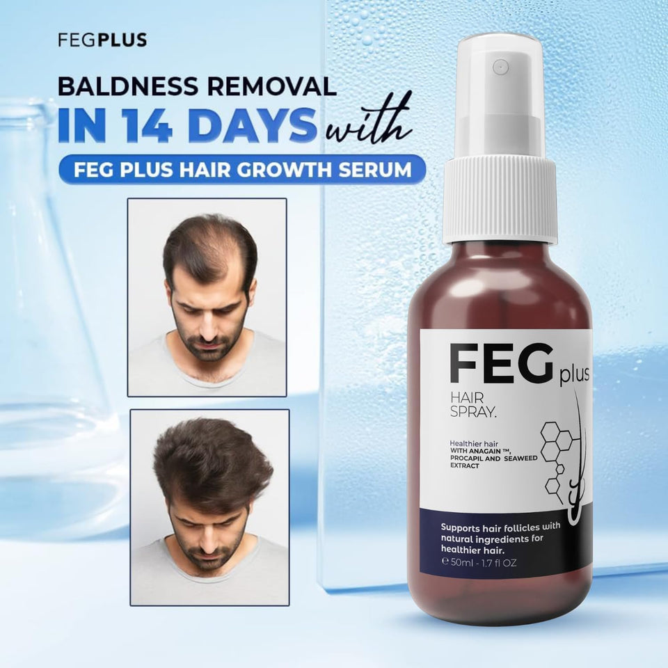 FEG PLUS Minoxidil Hair & Beard Growth Serum (50ml),